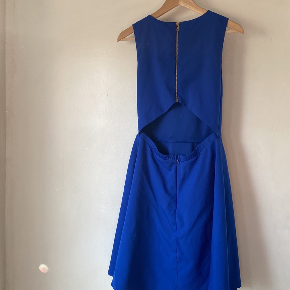 Lulu’s M Just Us Royal Blue Skater Dress - Picture 5 of 14